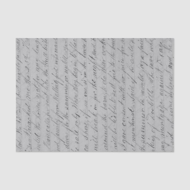 Papel De Seda Guión manuscrito vintage (Anverso)