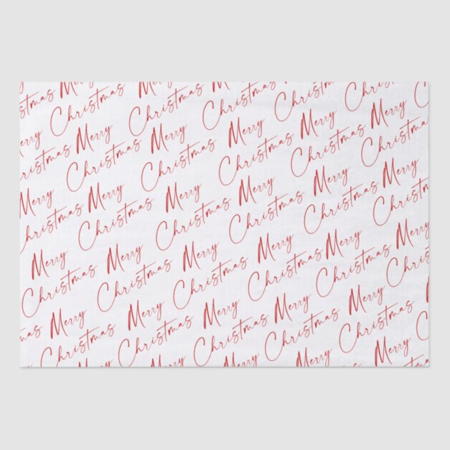 Papel De Seda Guión simple escritura manuscrita Feliz Navidad (Anverso)