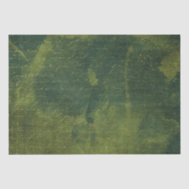 Papel De Seda Guión verde esmeralda y oro