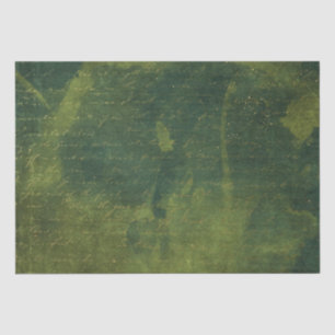 Papel De Seda Guión verde esmeralda y oro