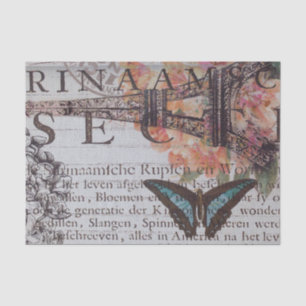 Papel De Seda guiones de periódicos antiguos Torre de los eiffel