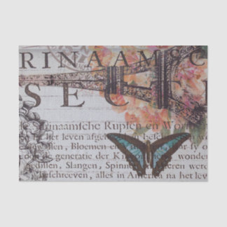 Papel De Seda guiones de periódicos antiguos Torre de los eiffel