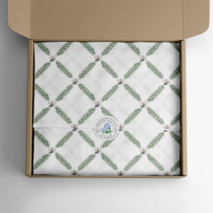 Papel De Seda Guirnalda de Campanas de Plata de Navidad