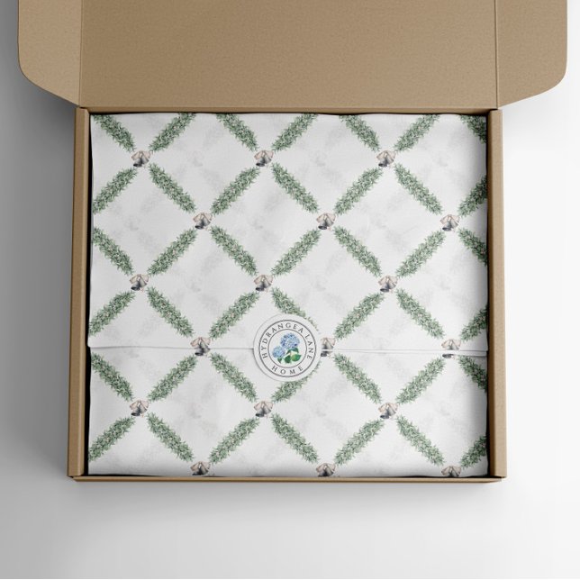 Papel De Seda Guirnalda de Campanas de Plata de Navidad (Silver Bells Mistletoe Tissue Paper)