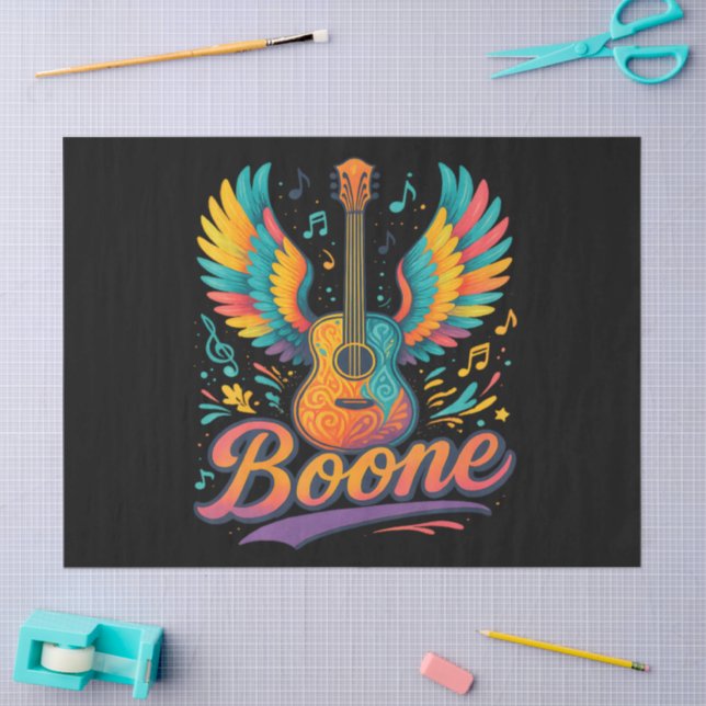 Papel De Seda Guitarra Boone (Artesanía)