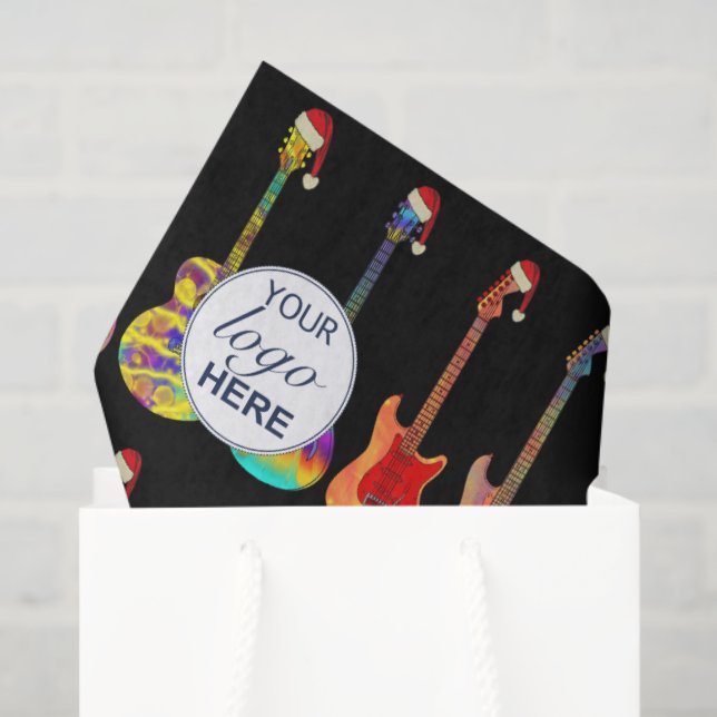Papel De Seda Guitarra con logotipo de negocios personalizado de (Bolsa de regalo)