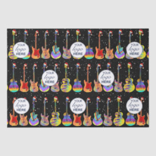 Papel De Seda Guitarra de Navidad con Logotipo Empresarial Perso