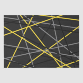 Papel De Seda Guitarra rayada Amarillo Gris Negro