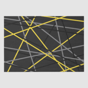 Papel De Seda Guitarra rayada Amarillo Gris Negro