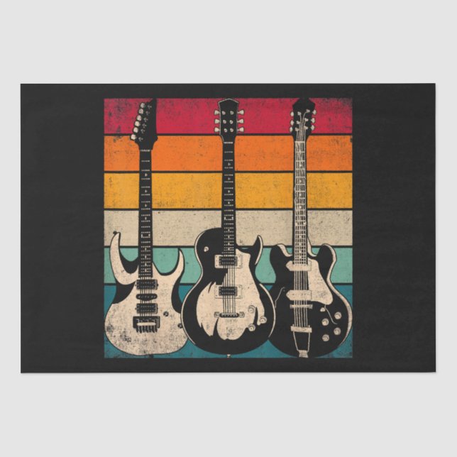 Papel De Seda Guitarra retro (Anverso)