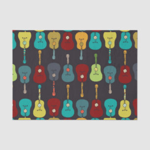 Papel De Seda Guitarras acústicas de la música enrrollada de la
