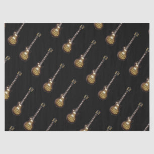 Papel De Seda Guitarras en el papel seda negro