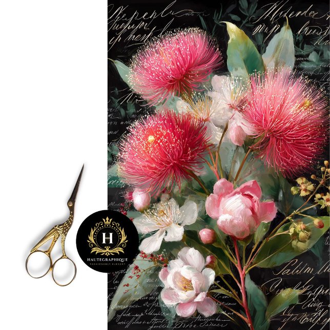 Papel De Seda Gumnut de flores rojas y desenlace de florecimient (Subido por el creador)