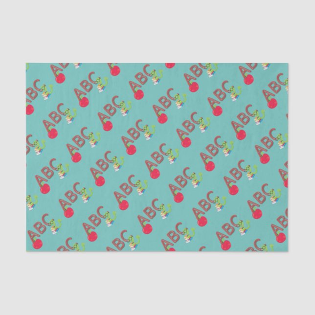 Papel De Seda Gusano de biblioteca ABC (Anverso)