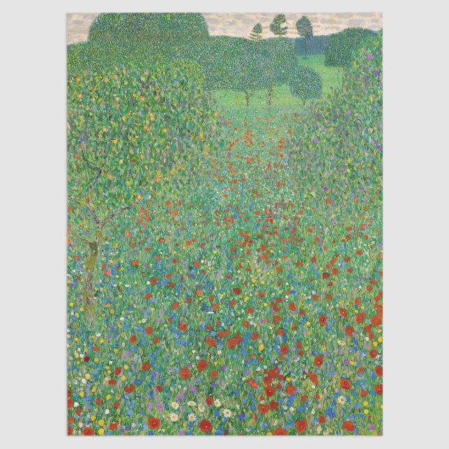Papel De Seda Gustav Klimt - Campo de amapola (Subido por el creador)