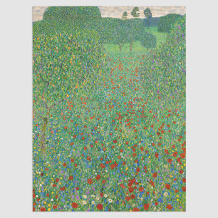 Papel De Seda Gustav Klimt - Campo de amapolas