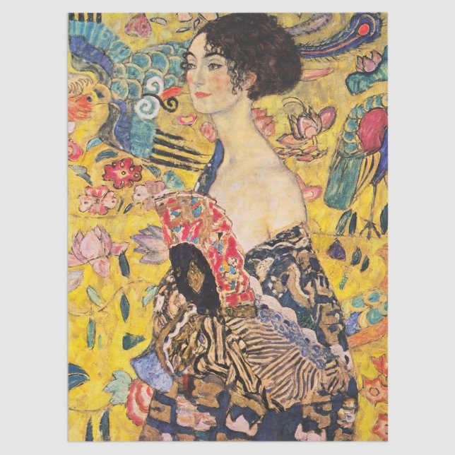 Papel De Seda Gustav Klimt - Dama de fans (Subido por el creador)