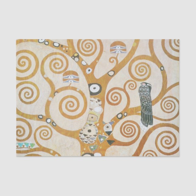 Papel De Seda Gustav Klimt El Árbol De La Vida Art Nouveau (Anverso)