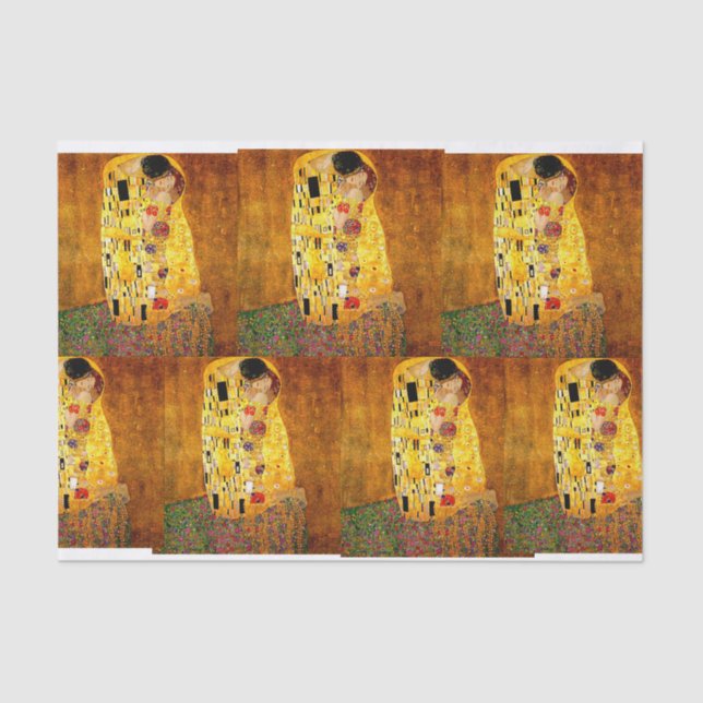Papel De Seda Gustav Klimt, El Beso,   (Anverso)