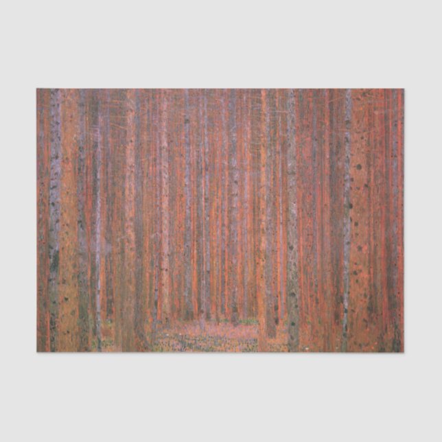 Papel De Seda Gustav Klimt Fir Forest Tannenwald (Anverso)