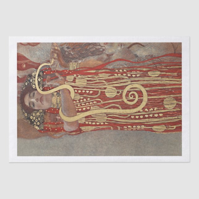 PAPEL DE SEDA: GUSTAV KLIMT : HIGIEIA : 1907 (Anverso)