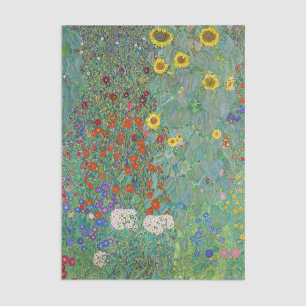 Papel De Seda Gustav Klimt - Jardín de campo con girasoles