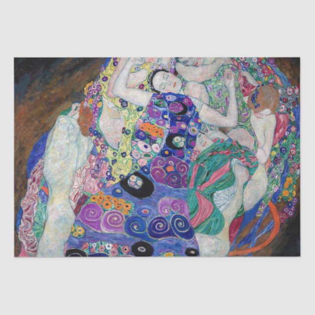 Papel De Seda Gustav Klimt Pintando La Virgen (Anverso)