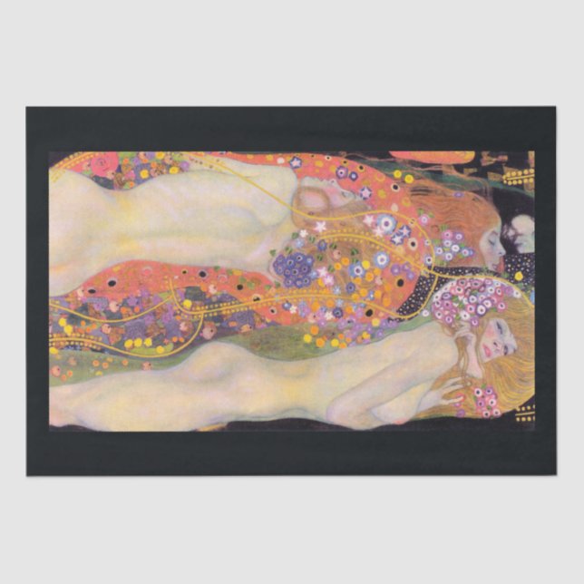 PAPEL DE SEDA: GUSTAV KLIMT : SERPIENTES DE AGUA I (Anverso)