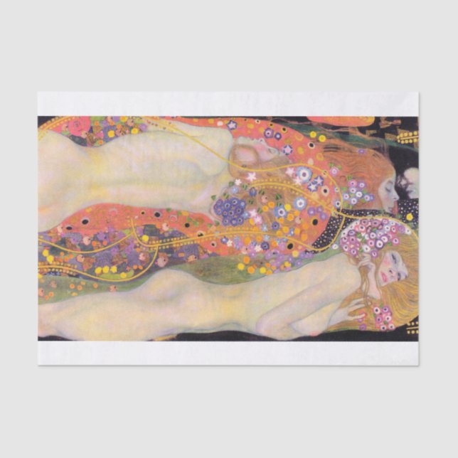 Papel De Seda Gustav Klimt | Serpientes de agua II (1907) (Anverso)