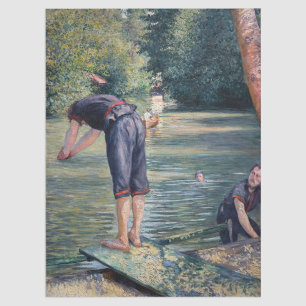 Papel De Seda Gustave Caillebotte - Bañistas, orilla del Yerres