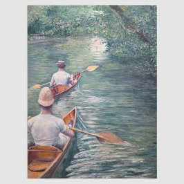 Papel De Seda Gustave Caillebotte - Canoes on the Yerres