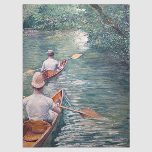 Papel De Seda Gustave Caillebotte - Canoes on the Yerres (Subido por el creador)
