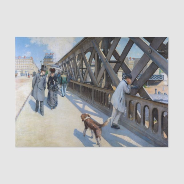 Papel De Seda Gustave Caillebotte - El Puente de Europa (Anverso)