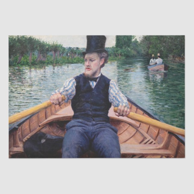 Papel De Seda Gustave Caillebotte - Fiesta en bote (Anverso)