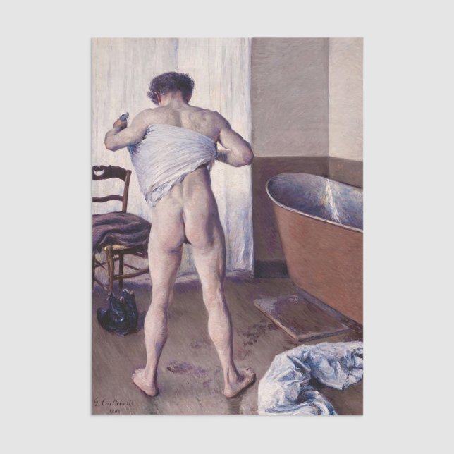 Papel De Seda Gustave Caillebotte - Hombre en su baño (Subido por el creador)