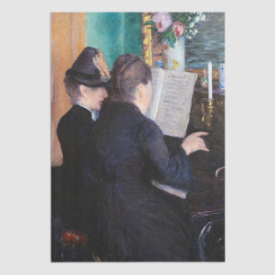 Papel De Seda Gustave Caillebotte - La Lección de Piano