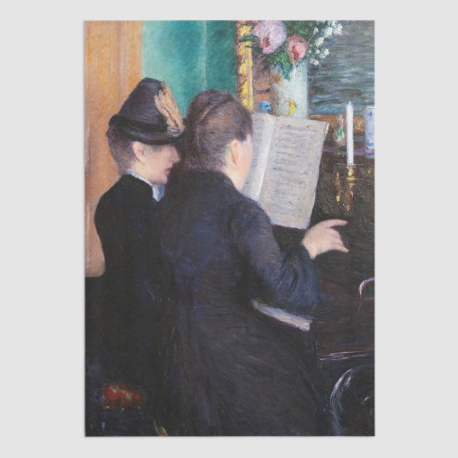 Papel De Seda Gustave Caillebotte - La lección del piano (Subido por el creador)