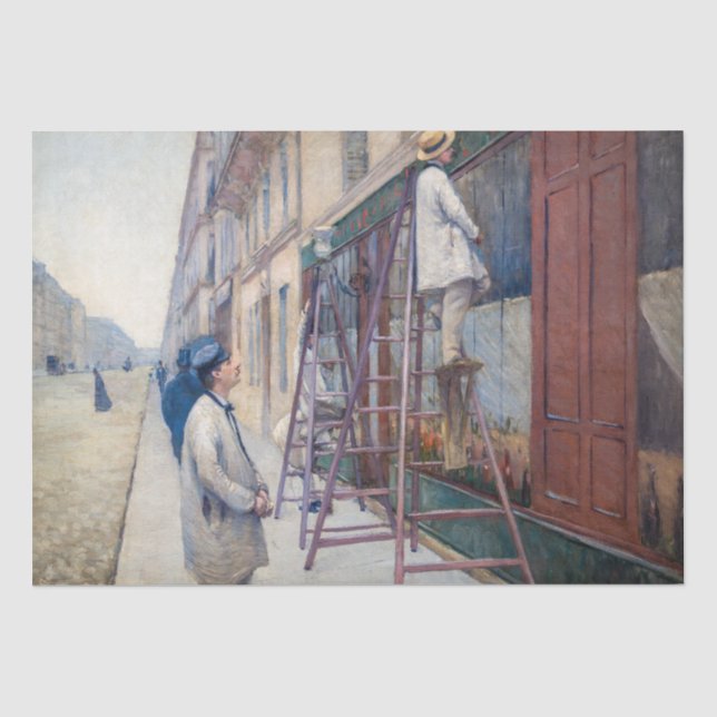 Papel De Seda Gustave Caillebotte - Los pintores de casas (Anverso)