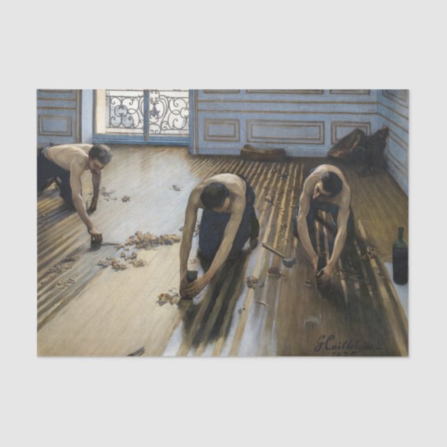 Papel De Seda Gustave Caillebotte - Los raspadores de suelos (Anverso)