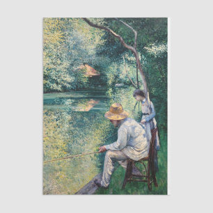 Papel De Seda Gustave Caillebotte - Pesca con caña