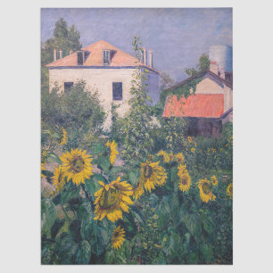Papel De Seda Gustave Caillebotte - Sunflowers, Garden