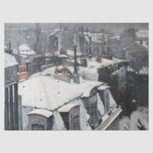 Papel De Seda Gustave Caillebotte - Tejados bajo la nieve