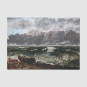 Papel De Seda Gustave Courbet - El mar tormentoso / La ola