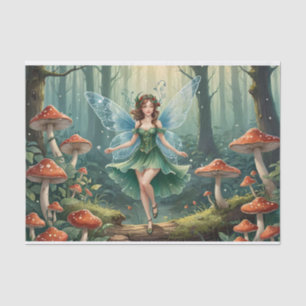 Papel De Seda Hada de Champiñón de Navidad Decoupage