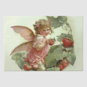 Papel De Seda "Hada de la Fresa" Victoriana