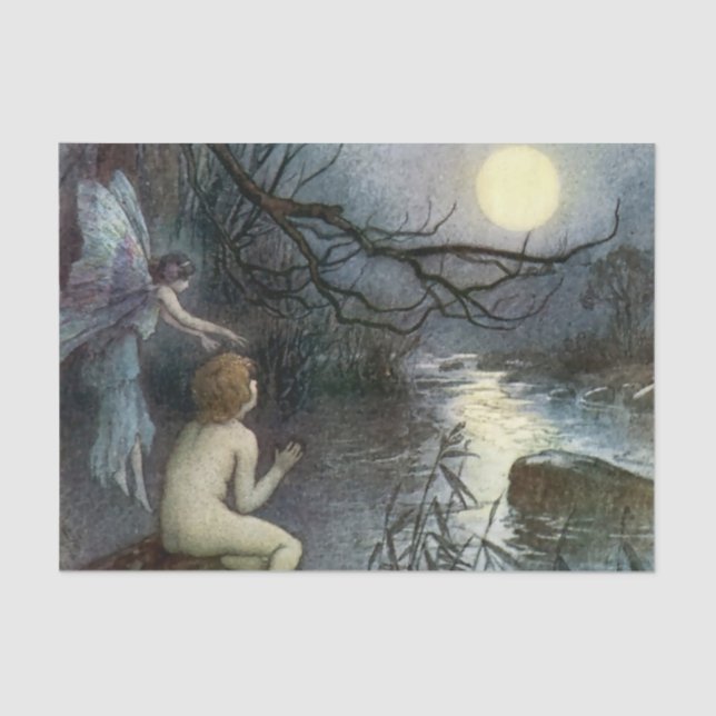 Papel De Seda ”Hada de la Luna” de Warwick Goble (Anverso)
