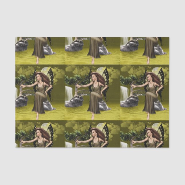 Papel De Seda Hada de la mariposa (Anverso)