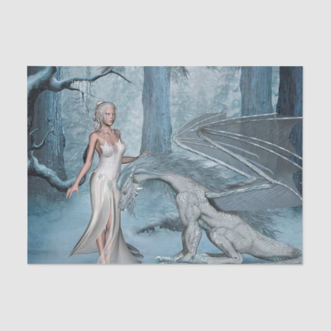 Papel De Seda Hada de Wondeful con el dragón (Anverso)