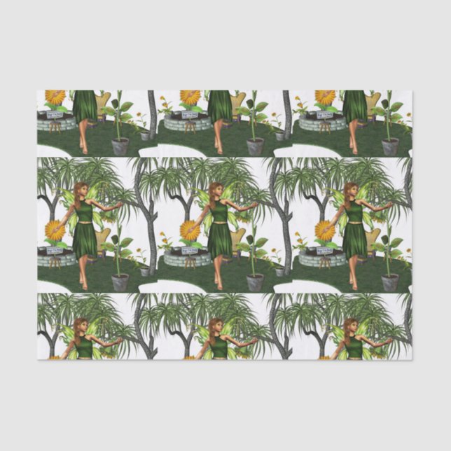Papel De Seda Hada del jardín (Anverso)