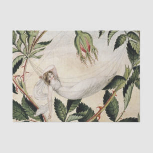 Papel De Seda "Hada descansando en una hamaca" por Amelia Jane M